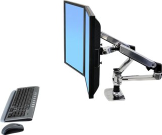 ERGOTRON LX Dual Side-by-Side Arm silver