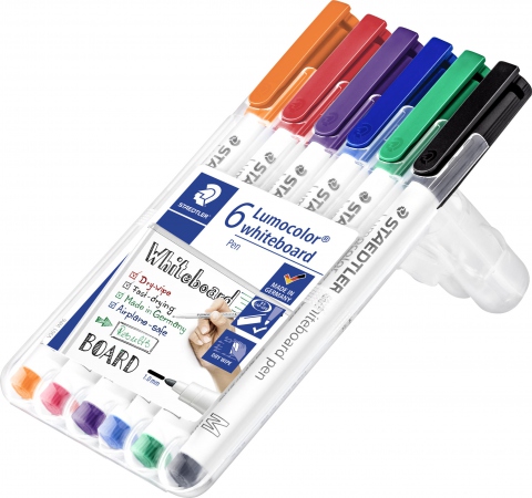 STAEDTLER Whiteboard merkepenn Lumocolor rund 1mm ass (6)