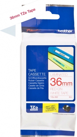 Brother TZ tape 36mmx8m red/white