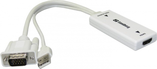 VGA+Audio to HDMI Converter, White