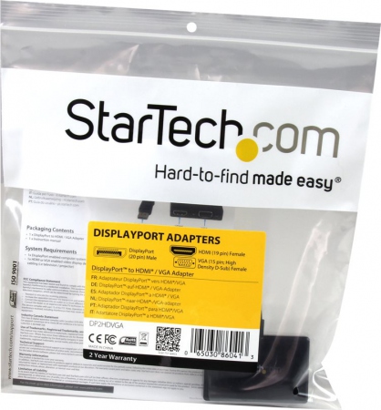 STARTECH DP2HDVGA Displayport to VGA + H