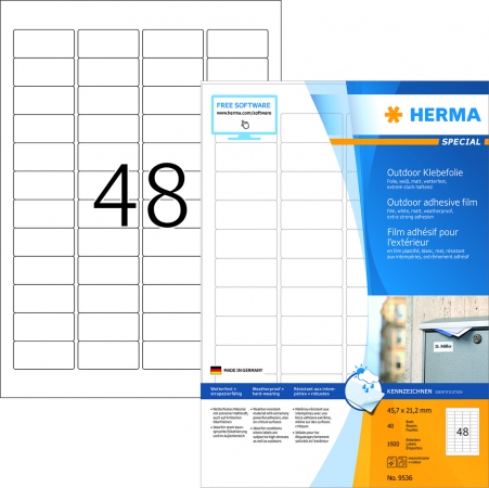 Herma Utendrsetiketter 45,7x21,2 (1920)