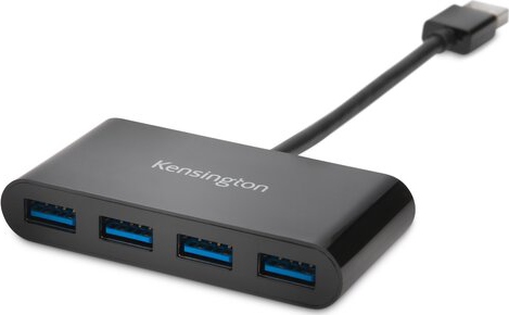 Kensington UH4000 USB 3.0 4-Port Hub, Sort