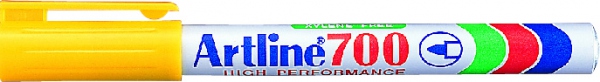 Artline 700 Merkepenn Permanent 0.7 Gul