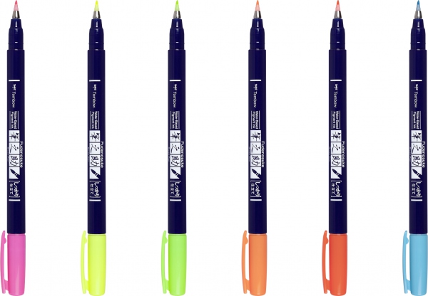 Tombow Fudenosuke penn hard display neon (48)