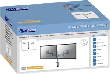 NEWSTAR Flatscreen Desk Mount Sin. silv