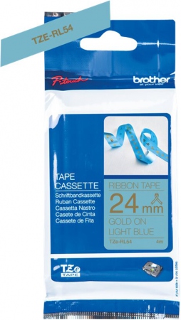 Brother TZeR satin tape 24mm x 4m Gull p lysebl