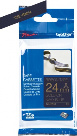 Brother TZeR satin tape 24mm x 4m Gull p mrkbl