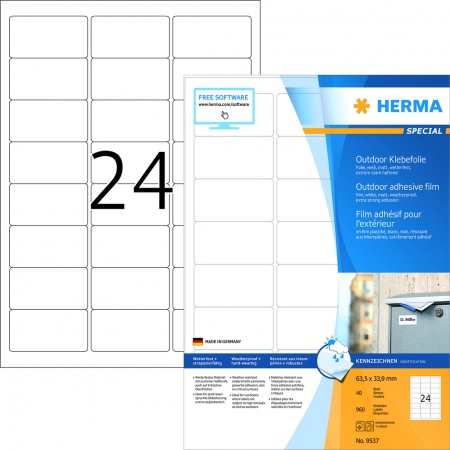 Herma Utendrsetiketter 63,3x33,9 (960)