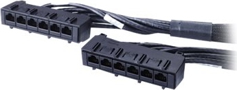 APC CAT6 UTP CMR 6XRJ-45 Black 50FT