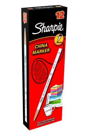 Marker Sharpie China 2,0mm hvit