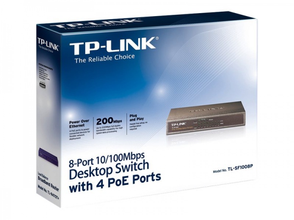 TP-LINK 8port PoE Switch 4 PoE Ports