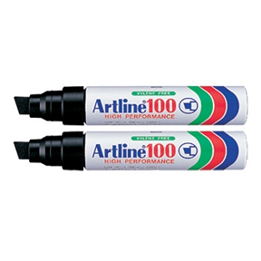 Artline 100 Permanent Merkepenn 2-pakk Blister sort