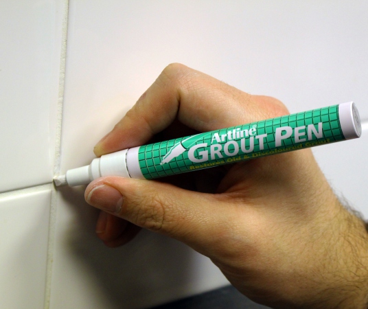 Artline Grout 419/1B Merkepenn Blister Hvit