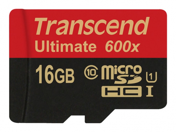 TRANSCEND 16GB microSDHC Class10 U1,MLC,