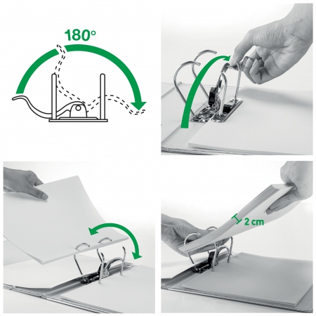 Smalordner Leitz Recycle A4/80mm Sort