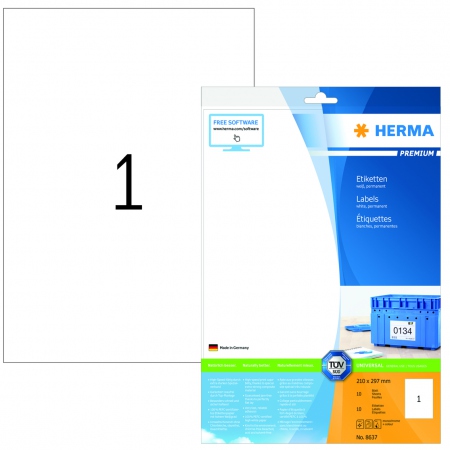 Etikett HERMA Premium A4 210x297 (10)