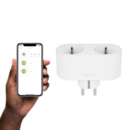 Hombli Smart Stikkontakt Duo (EU), Hvit