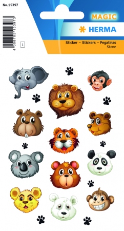 Herma stickers Magic animal faces stone(1)