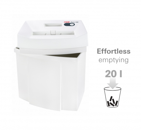 HSM Pure document shredder 120 4x25mm cross cut white