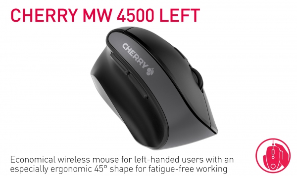 Cherry MW 4500 Left Wireless Mouse, Black