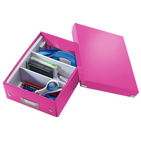 Leitz Sorteringsboks Click&amp;Store M WOW rosa