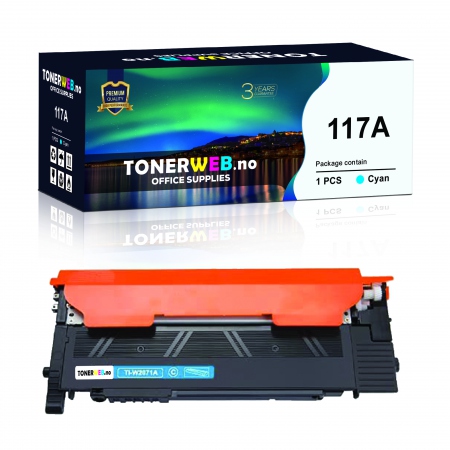 Tonerkassett, erstatter HP Cyan 117A (700 sider)