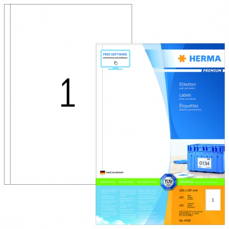 Etikett HERMA Premium A4 200x297 (100)