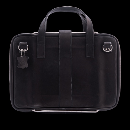 R-Go Viva 15.6&#039;&#039; Laptop bag Full Grain Leather, Black