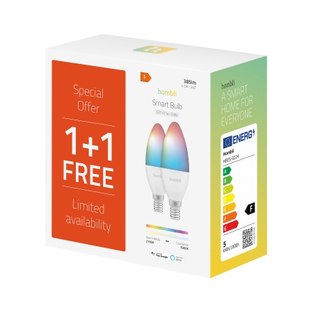 Smart Bulb 4.5W RGB &amp; CCT (E14) V2, Promo Pack