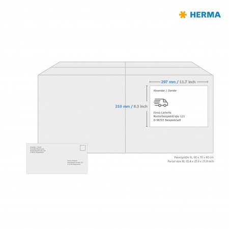 Herma Etiketter Resirkulert 210x297 Hvit (80)