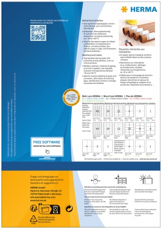Herma Etiketter Utendrs 210x148 Hvit (160)