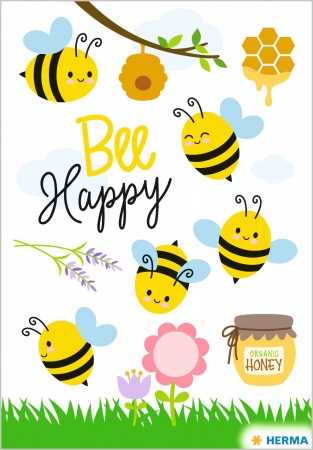 Herma stickers Magic cute bees trans (1)