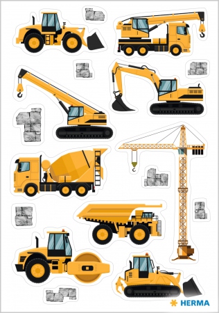 Herma stickers Magic construction vehicles foil (1)