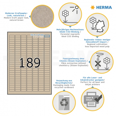 Herma Etikett Silphie 24,4x10 kraftpapir (3780)