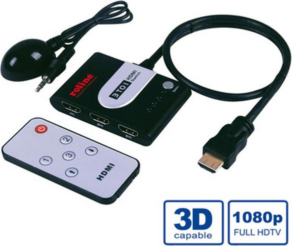 BildeROLINE HDMI Switch,  3-way, automatic 