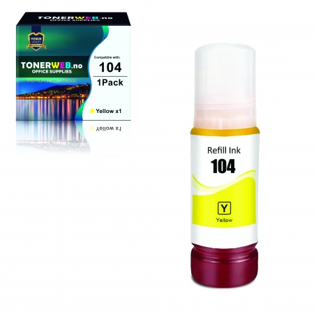 Epson 104 Gul blekk (70ml) - Erstatter C13T00P440