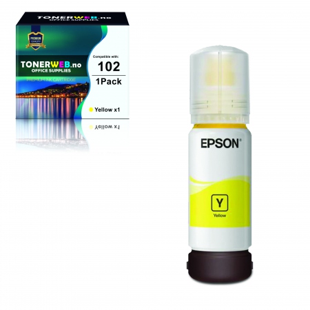  Epson 102 EcoTank Gul Blekk - Erstatter C13T03R440