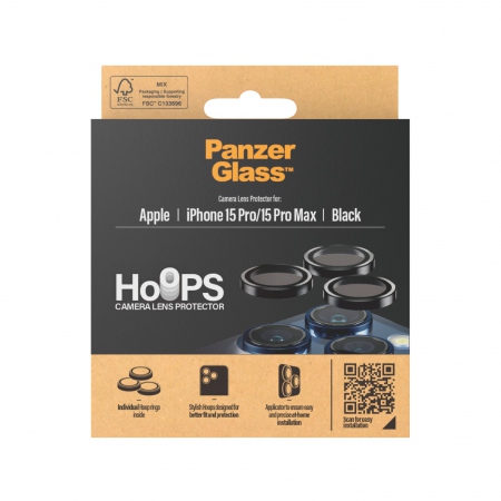 PanzerGlass Hoops for iPhone 15 Pro/Pro Max Black