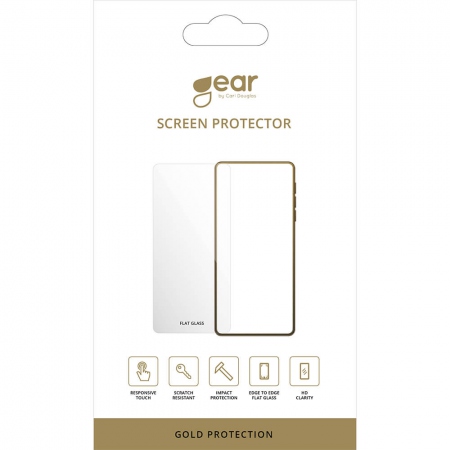 GEAR Glass Prot. Flat Case Friendly 2.5D GOLD SAMSUNG GALAXY A54 5G