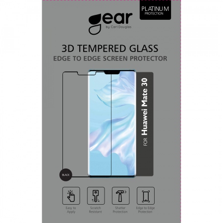 GEAR Herdet Glass 3D Full Cover Svart Huawei Mate 30