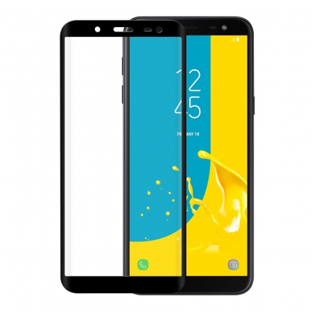 GEAR Herdet Glass 3D Full Cover Svart Samsung J6 2018