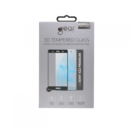 GEAR Herdet Glass 3D Full Cover Svart Sony XZ2 Premium