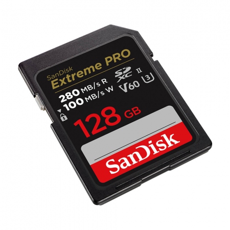 SANDISK SD Extreme Pro 128GB 280MB/s V60 C10 UHS-II