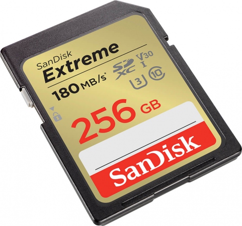 SANDISK SDXC Extreme 256GB 180MB/s UHS-I C10 V30 U3