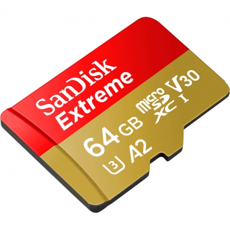 SANDISK MicroSDXC Extreme 64GB 170MB/s A2 C10 V30 UHS-I U3