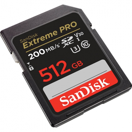 SANDISK SDXC Extreme Pro 512GB 200MB/s UHS-I C10 V30 U3