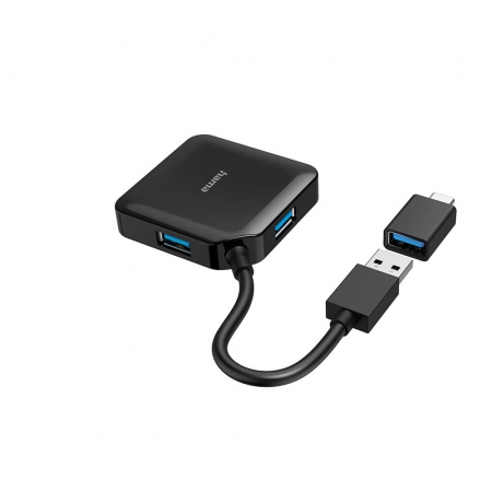 HAMA Hub USB/USB-C 1:4 1.5 Gbit/s