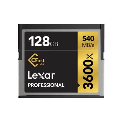 Lexar CFAST 2.0 128GB 3600X 540Mb/s