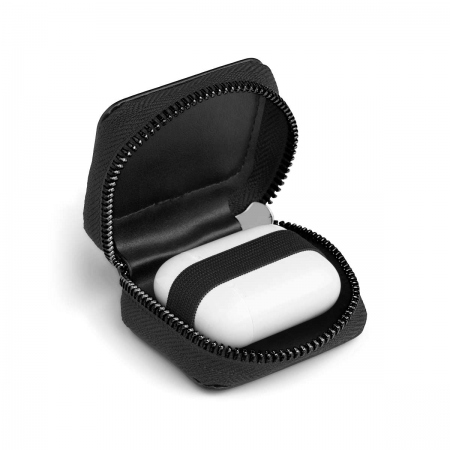 AirPods Bag incl. hook with lock - Black with black zipper